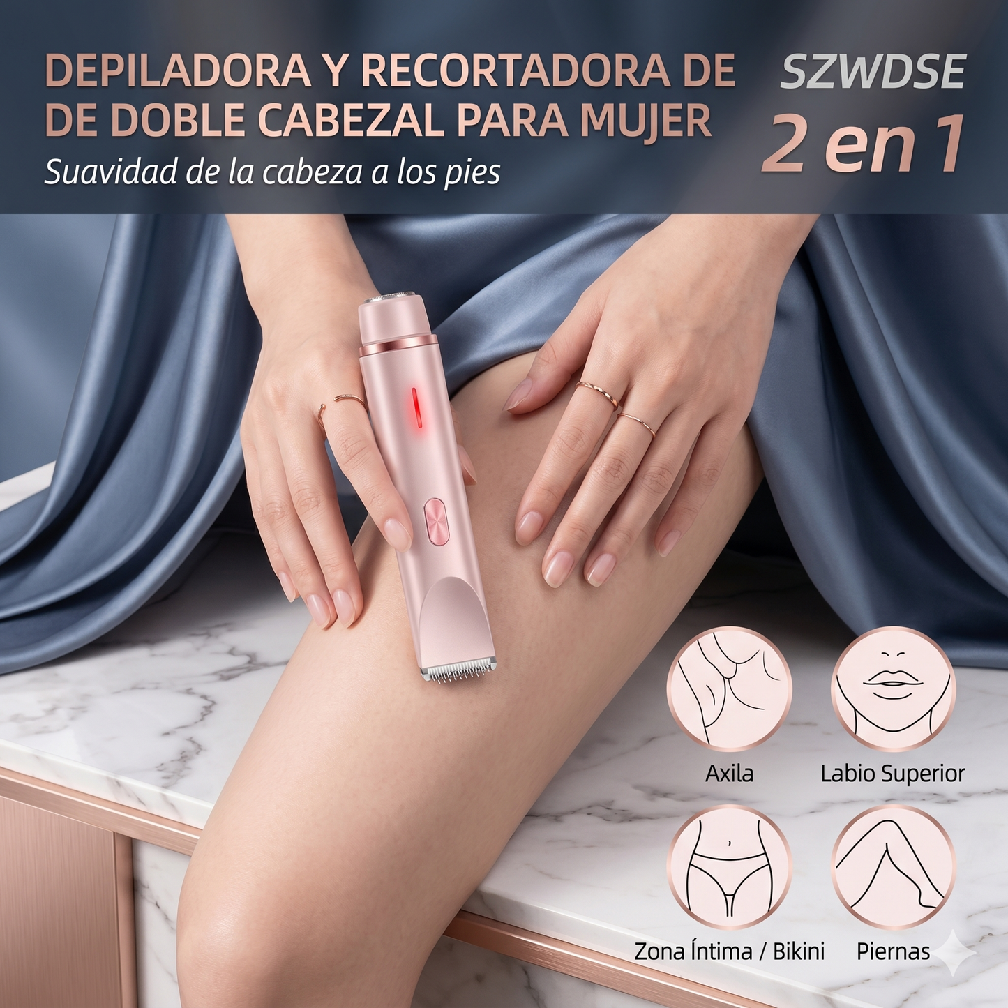 Depiladora Recargable 2 En 1